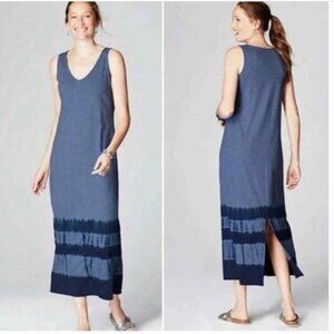 J Jill 100% Cotton PJ Tie-Dyed Maxi Dress Medium